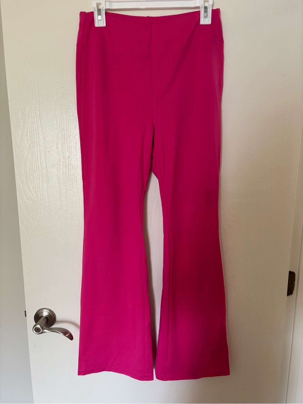 Halara Flex™ High Waisted Back Side Pocket Slight Flare Work Pants in Hot Pink